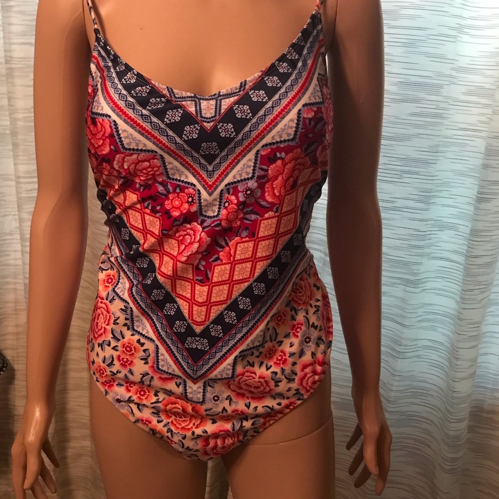 Colorful red swimsuit